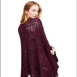 FP Knit Open-Front Kimono Sweater Cardigan